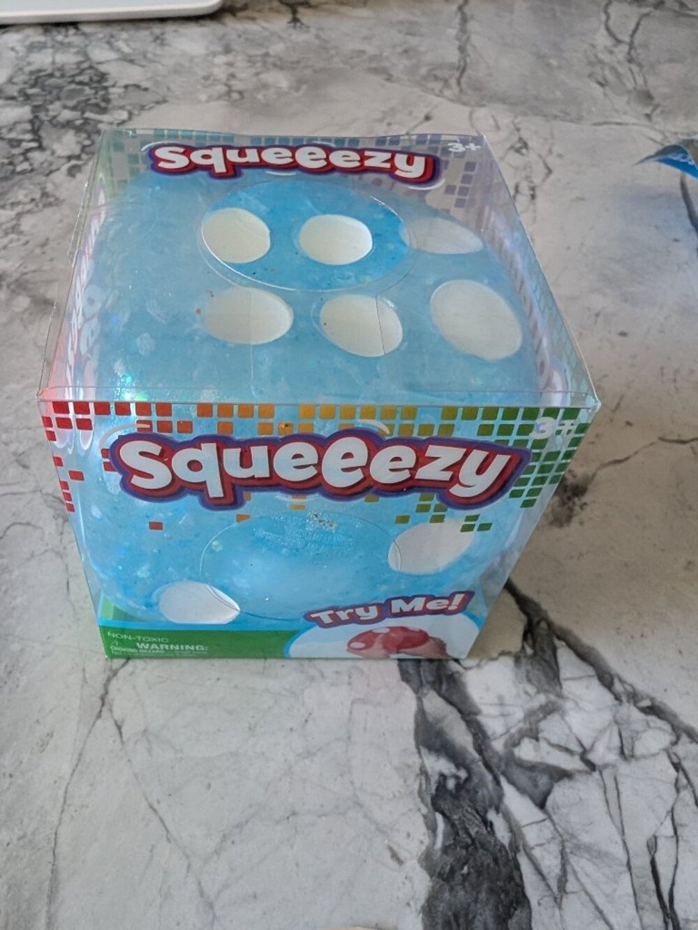 Squeeezy new blue dice squishy